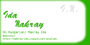 ida makray business card